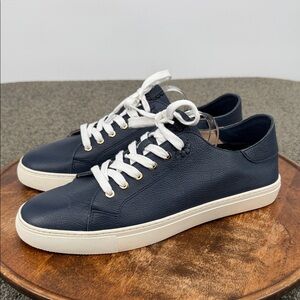 Jack Rogers Shoes Wm 11M Navy Blue Leather Sneakers Lace Up Casual